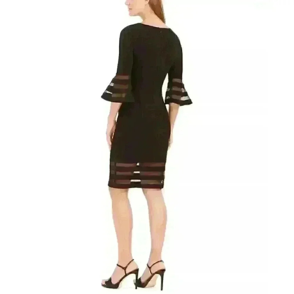 NEW Calvin Klein Women's 14 Illusion-Trim Sheath Dress NWT $89.98 - Picture 2 of 4